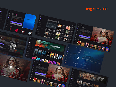 TvOs App Concept --> UI/UX Design/ Dark Theme accessible android android tv competitive empathic ui consistent icons creative custom icons design figma genres movies software design tvchannels tvos app ui ux