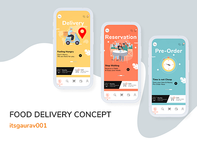 Interactive Food Delivery Application Concept