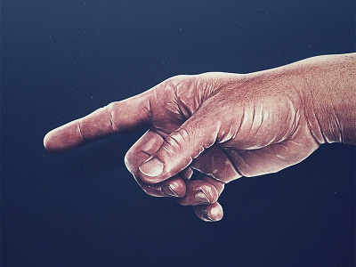 Point. experiment finger hand highlights hyperrealistic painting photoshop point thumb
