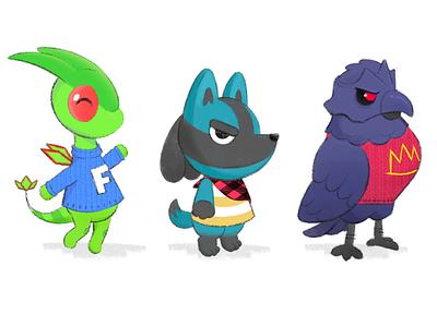 Pokémon x animal crossing sketches