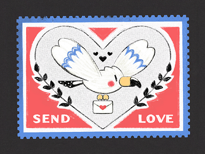 Wingull poke stamp bird love mail pokemon procreate sketch stamp usps