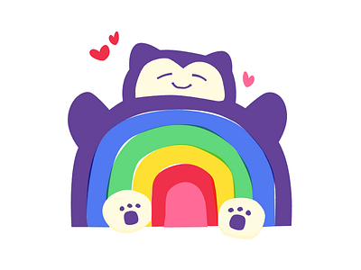 big love cute illustration logo logodesign pokemon rainbow vector