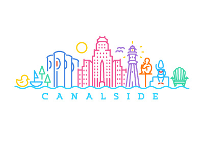 canalside logo buffalo city design downtown logo skyline