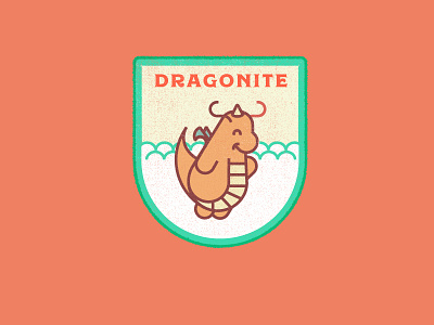 Dragonite Patch design embroider logo patch pokemon