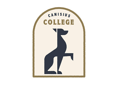 college patch animal logo branding branding design buffalo canisius college dog dogs illustration logo new york vector