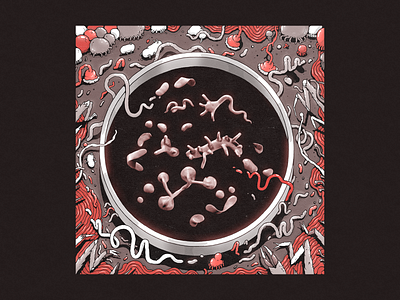 petri art creature drawing illustration microbes monsters parasit surreal