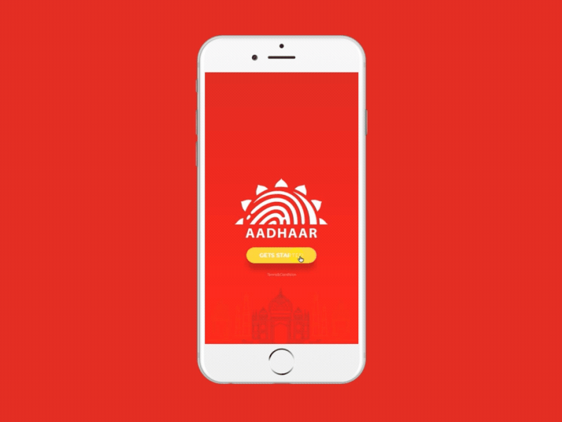 Aadhaar App - Animation aadhaar adobe aftereffects app xd