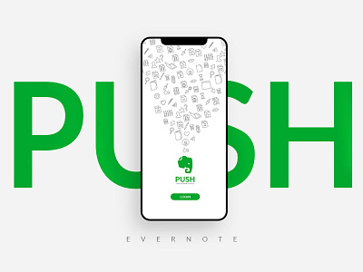 Push - Evernote Concept concept concept art documentsoncloud easystorage evernote everyday filesending push qucikdocument workingonidea
