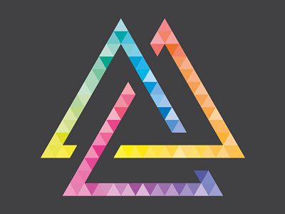 Colorful Triangle colourful t shirt triangle