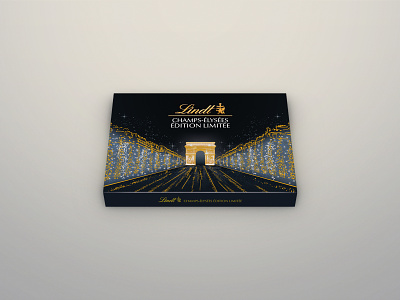 Lindt Champs-Élysées Limited Edition Chocolate Package Design graphic design package design print design