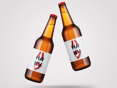 Haku (ハク) Apa Beer Label graphic design label design