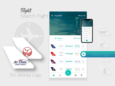 Airline Flight Screen UI Design
