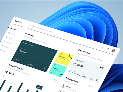 Banking dashboard UI