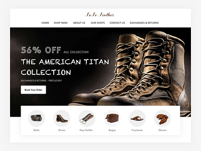 Website UI bags belts color desing footwear gloves search shoes ui ux