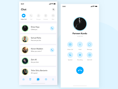 Calling and Chat Screen