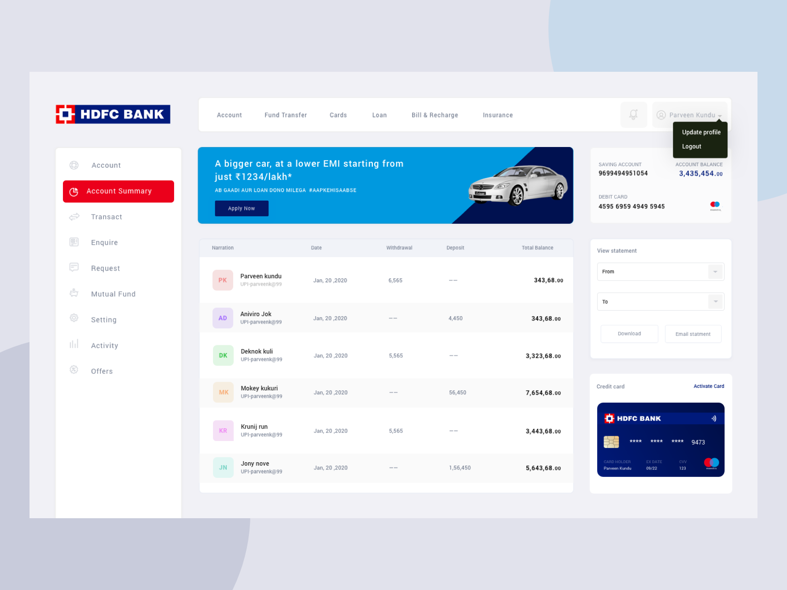 hdfc-bank-user-screen-by-parveen-kundu-on-dribbble