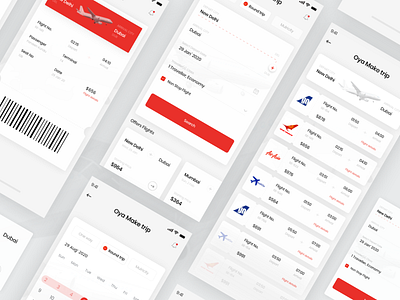 Flight Booking calender color colors desing flight flight booking list location notification passenger red roundtrip search select ux