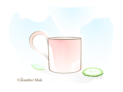 The Cucumber Mule drawing illustration watercolor