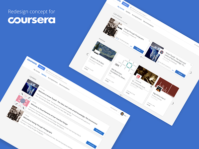 Coursera - redesign concept of My Courses page