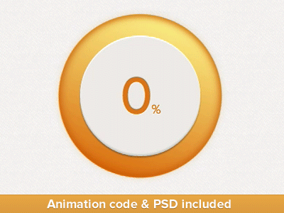 CSS: Animated progress circle freebie animation code css less progress psd spinner