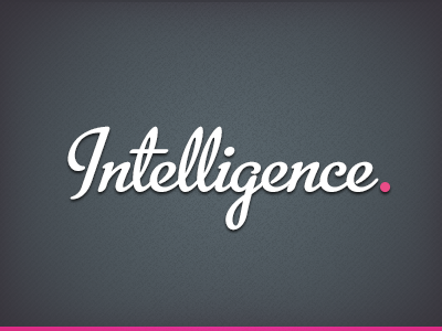 Intelligence - understanding ourselves