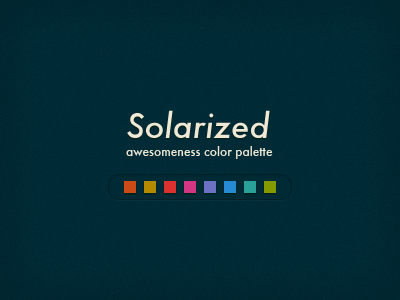 Solarized color palette color scheme