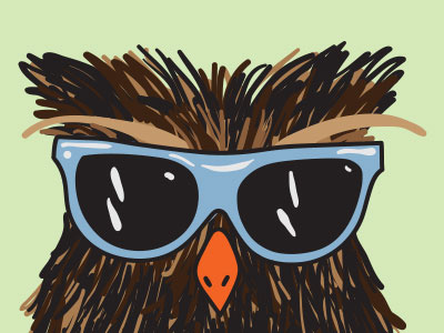 Pokerface. animal illustration owl