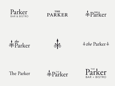 The Parker Bar + Bistro: Logo Exploration bar bistro branding design graphic design icon illustrator logo logo design restaurant