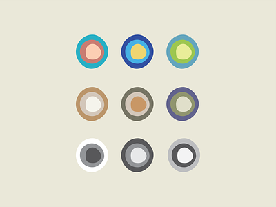 Rocks & Dots: Color Exploration artist branding color design graphic design icon illustrator logo logo design mandala vector