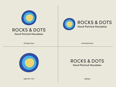Rocks & Dots: Final Logo Lockups artist branding design graphic design icon illustrator lockups logo logo design mandala vector