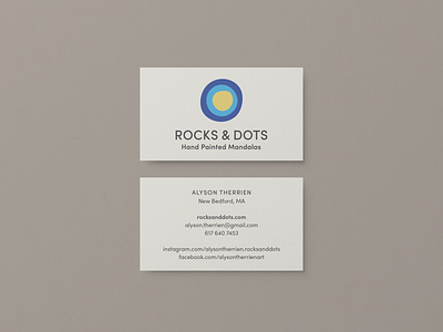 Rocks & Dots: Alt Business Card Design artist branding business cards design graphic design logo logo design mandala vector