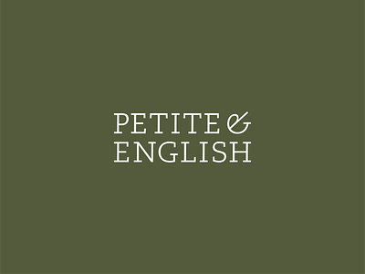 Petite & English: Stacked Logo brand identity branding graphic design illustrator logo logo design vector vermont woodworking