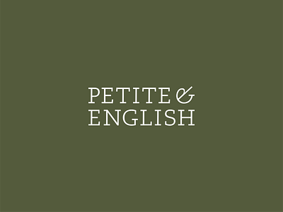 Petite & English: Stacked Logo brand identity branding graphic design illustrator logo logo design vector vermont woodworking