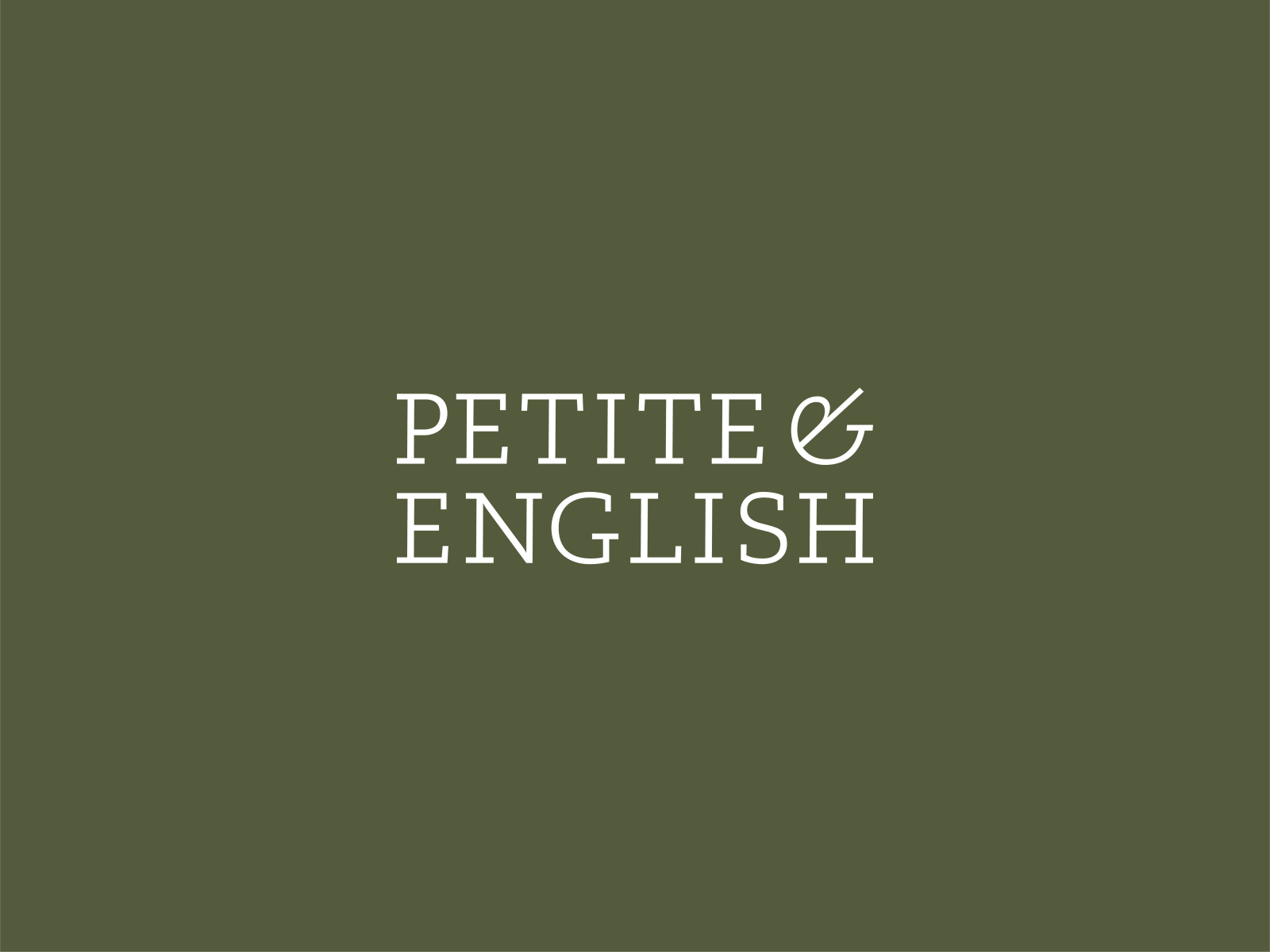 Petite & English: Stacked Logo