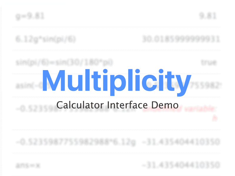 Multiplicity UI calculator javascript math multiplicity ti web