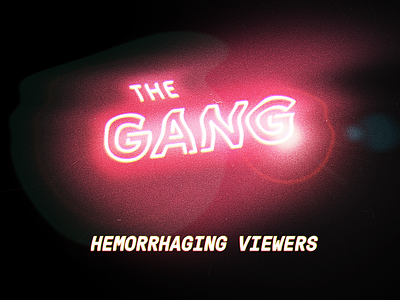 The Gamg 80s film flare grain neon pink tv