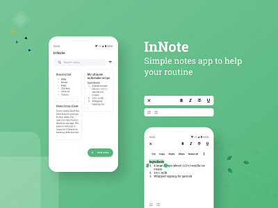 InNote - Notes App android app design material design mobile note notes ui ux