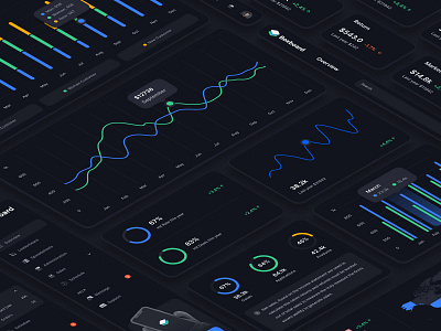 Boxboard Analytics Components analytics clean creative dark design dark theme dashboard dashboard kit ui ux web