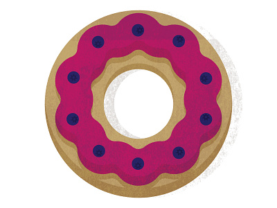 Donut No.1 circle color cravings donut doughnut food fruit geometric icon illustration