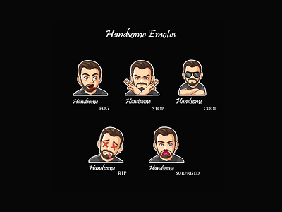 Handsome Twitch Emotes