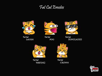 Fat Cat Twitch Emotes creativity crown customemote customemotes design emoji emote emoteart emotes fatcatemotes graphicforstream laugh pog sticker streamer sunglasses twitchemote twitchemotes twitchstreamer waving