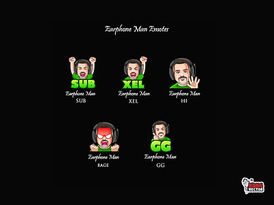 Earphone Man Twitch Emotes