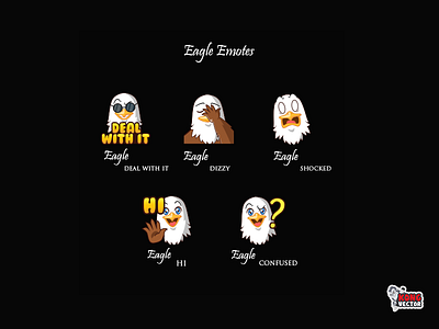Eangle Twitch Emotes creative idea customemote daily fun deal with it design designer dizzy eangle emoji emote emoteart emotes fun funny graphicforstream shoked streamers subbadges twitch twitchemote twitchemotes
