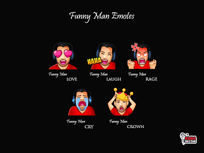 Funny Man Twitch Emotes creativity crown cry customemote customemotes designer emoji emote emoteart emotes funny graphicforstream laugh love rage sticker streamers twitchemote twitchemotes twitchstreamer