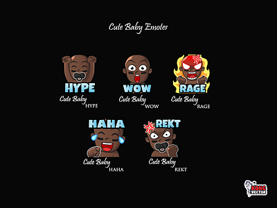 Cute Baby Twitch Emotes baby creative design creative design customemote cute design emoji emote emoteart emotes graphicforstream haha hype rage rekt streamers twitch twitchemote twitchemotes wow