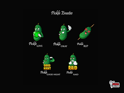 Pickle Twitch Emotes amazing customemote design emoji emote emoteart emotes ggod night graphicforstream lolo love okay pickle raid rip streamers twitch twitchemote twitchemotes wow