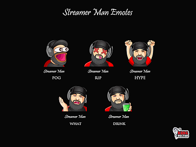 Streamer Man Twitch Emotes creativity customemote customemotes designer drink emoji emote emoteart emotes graphicforstream hype pog rip sticker streamerman streamers twitchemote twitchemotes twitchstreamer what