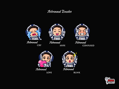 Astronaut Twitch Emotes