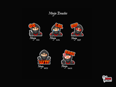 Ninja Twitch Emotes character creative idea customemote design design app emoji emote emoteart emotes emoticon fun funny gg illustration lol rip streamers graphicforstream twitch twitchemote twitchemotes wtf