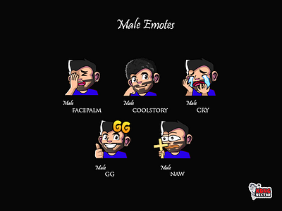 Male Twitch Emotes coolstory creativity cry customemote customemotes design designer emoji emote emoteart emotes facepalm gg graphicforstream naw sticker streamers twitchemote twitchemotes twitchstreamers